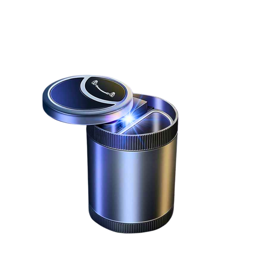 Car Ashtray with Lid & LED Light – Portable Smokeless Mini Ash Tray - megamartuae