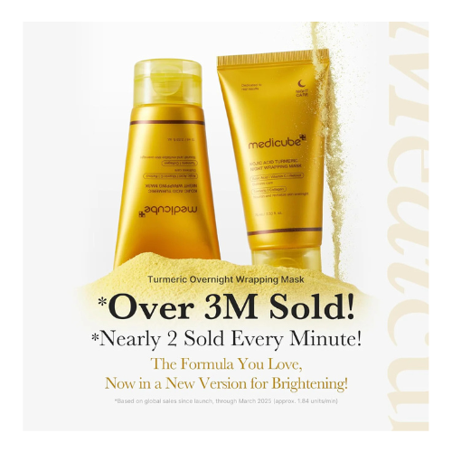 Medicube Turmeric Overnight Peel-Off Mask – Brightening Kojic Acid Formula - megamartuae