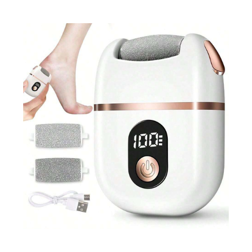 Rechargeable Electric Callus Remover – Waterproof Foot File with 2 Rollers & Display Screen