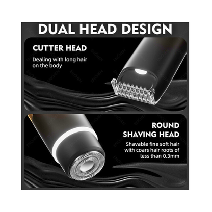 2-in-1 Electric Shaver & Trimmer – USB Rechargeable Beard Groomer with Precision Blades – 6-Month Warranty - megamartuae