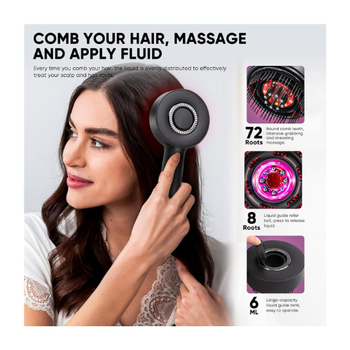 2-in-1 Hair Oil Brush & Scalp Massager – Hair Growth Tool - megamartuae