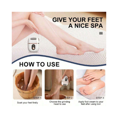 Rechargeable Electric Callus Remover – Waterproof Foot File with 2 Rollers & Display Screen