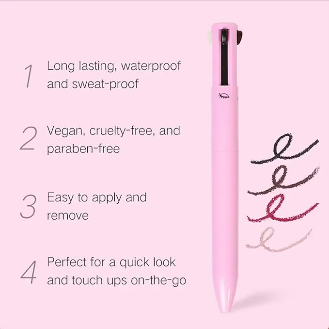 4-in-1 Travel Makeup Pen | Eyeliner, Lip & Brow - megamartuae