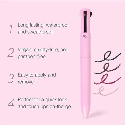 4-in-1 Travel Makeup Pen | Eyeliner, Lip & Brow - megamartuae