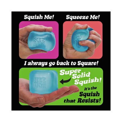 NeeDoh Nice Cube Stress Toy – Super Solid Squish Sensory Fidget for Focus & Relaxation