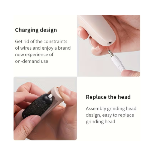 Electric Pedicure Foot File – Rechargeable Callus Remover for Smooth Feet