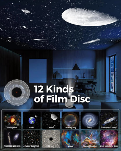 12-in-1 Planetarium Galaxy Projector – Star & Nebula Night Light for Kids & Adults