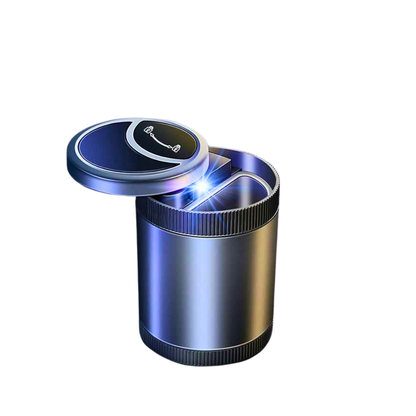 Car Ashtray with Lid & LED Light – Portable Smokeless Mini Ash Tray - megamartuae