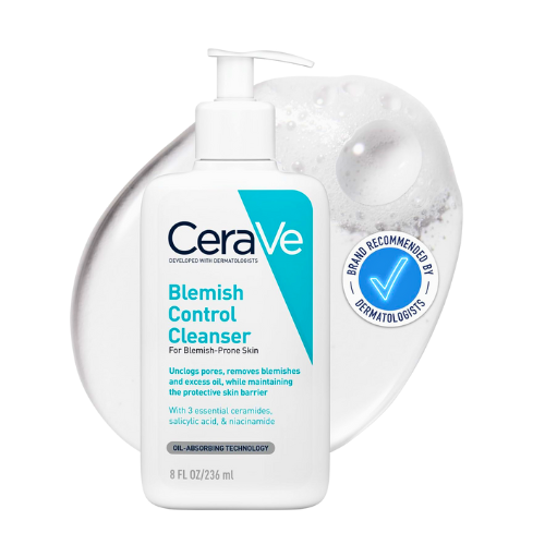 CeraVe Blemish Control Cleanser | Acne Face Wash with Salicylic Acid & Niacinamide 236ml - megamartuae