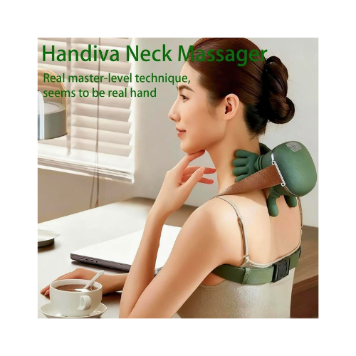 Deep Tissue Shiatsu Neck and Back Massager – 3-Speed Heat Therapy for Pain Relief - megamartuae