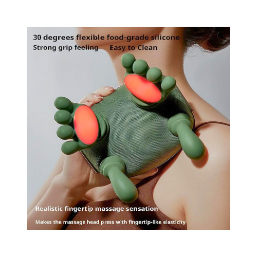 Deep Tissue Shiatsu Neck and Back Massager – 3-Speed Heat Therapy for Pain Relief - megamartuae