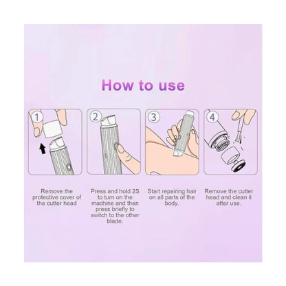 Double Head Electric Shaver – Wet & Dry Waterproof Dual Blade Razor - megamartuae