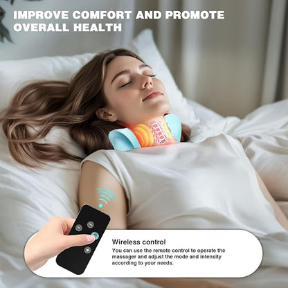 EMS Neck Massager with Heat – Electric Pulse Therapy for Neck & Shoulder Pain Relief - megamartuae