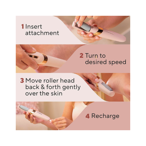 Electric Pedicure Foot File – Rechargeable Callus Remover for Smooth Feet - megamartuae