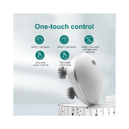 Electric Scalp Massager for Hair Growth | Stress Relief Head Massager with Soft Silicone Brush | Rechargeable Scalp Scratcher for Shower, Pets, Cats & Dogs - megamartuae