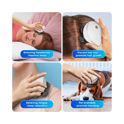 Electric Scalp Massager for Hair Growth – Rechargeable Silicone Head Massage Brush1