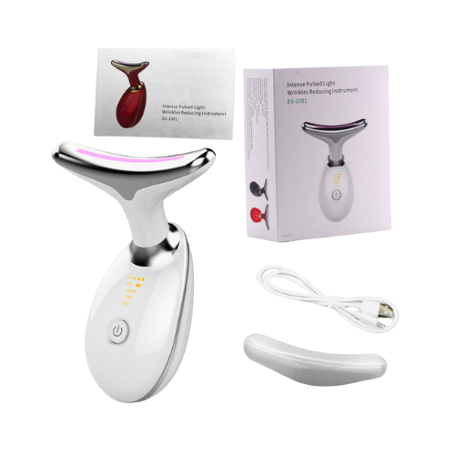 Facial & Neck Massager – Anti-Aging Skin Tightening Beauty Device for Face Lifting & Glow - megamartuae
