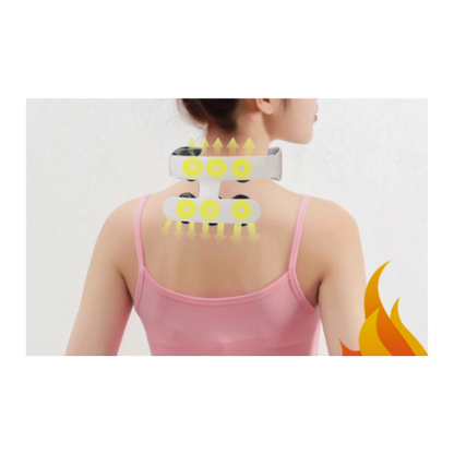 Home Portable Six-Head Cervical Massager – Multifunctional Neck Physiotherapy Device with Hot Compress & USB Power - megamartuae