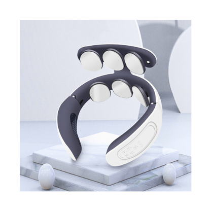 Home Portable Six-Head Cervical Massager – Multifunctional Neck Physiotherapy Device with Hot Compress & USB Power - megamartuae