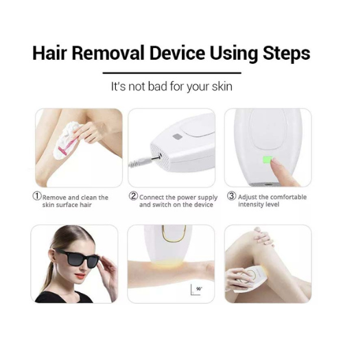 IPL Laser Hair Removal Device – Painless Permanent Hair Removal for Face & Body - megamartuae