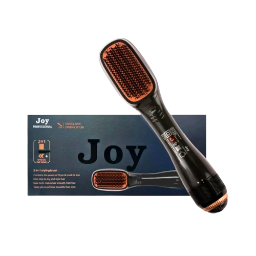 Joy Professional 2-in-1 Hot Air Styling Comb | Electric Hair Dryer & Straightener Brush | Multi-Style Hot Air Brush for Fast Drying & Smooth Styling - megamartuae