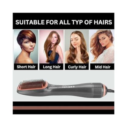 Joy Professional 2-in-1 Hot Air Styling Comb | Electric Hair Dryer & Straightener Brush | Multi-Style Hot Air Brush for Fast Drying & Smooth Styling - megamartuae