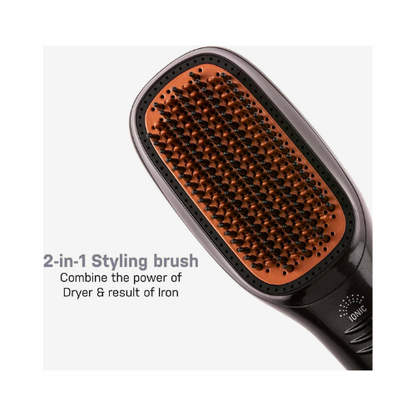 Joy Professional 2-in-1 Hot Air Styling Comb | Electric Hair Dryer & Straightener Brush | Multi-Style Hot Air Brush for Fast Drying & Smooth Styling - megamartuae