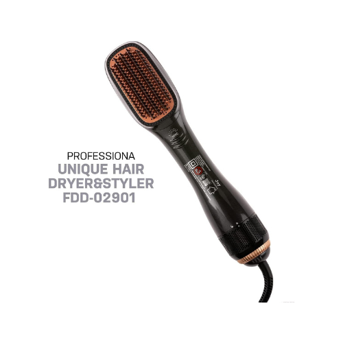 Joy Professional 2-in-1 Hot Air Styling Comb | Electric Hair Dryer & Straightener Brush | Multi-Style Hot Air Brush for Fast Drying & Smooth Styling - megamartuae