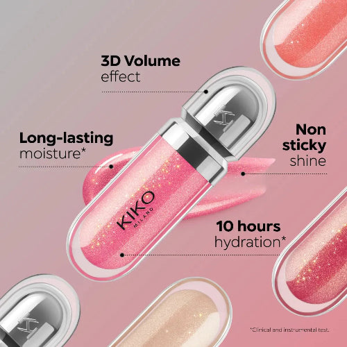 KIKO MILANO 3D Hydra Lipgloss – Hydrating, Plumping Shine - megamartuae