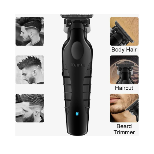 Kemei 2299 Professional Cordless Hair Trimmer | Zero-Gap T-Blade Beard & Hair Clipper for Men (Pack Off 2 ) - megamartuae