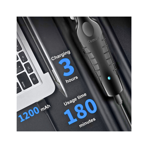 Kemei 2299 Professional Cordless Hair Trimmer | Zero-Gap T-Blade Beard & Hair Clipper for Men (Pack Off 2 ) - megamartuae