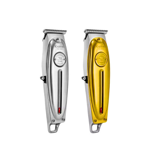 Kemei Original KM-1949 Professional Cordless Hair Clipper – Rechargeable Trimmer for Men, 120 Min Runtime, Silver - megamartuae