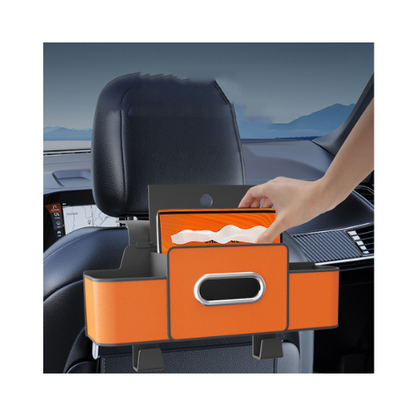 Multifunctional Car Seat Back Storage Box with Cup Holder & Hooks — Pack of 2 | Car Chair Back Organizer - megamartuae