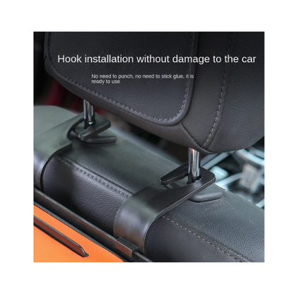 Multifunctional Car Seat Back Storage Box with Cup Holder & Hooks — Pack of 2 | Car Chair Back Organizer - megamartuae