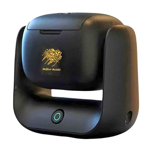 Upgraded Electric Rotational Bakhoor Burner | Rechargeable 90° Incense Burner with LED for Home & Car - megamartuae