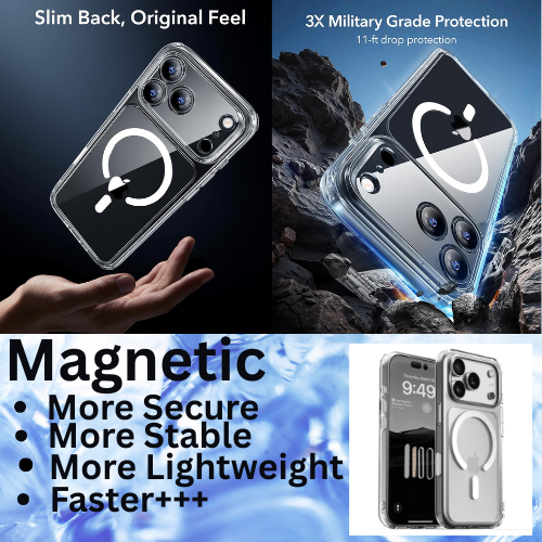 iPhone 17 Pro Combo Pack – Clear Protective Case + Privacy Screen Protector - megamartuae