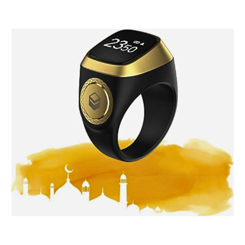 iQibla Zikr1 Lite Smart Tasbih Ring (Pack of 2) – Digital Tally Counter with Prayer Time Reminder & Bluetooth - megamartuae