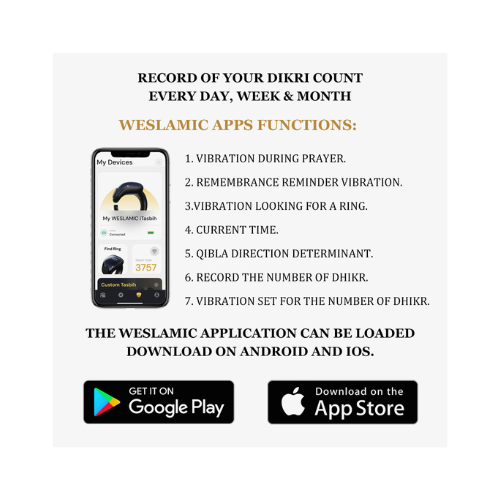 iTasbih Smart Zikr Ring | Digital Tasbeeh Counter with OLED Display & Magnetic Charging (5 Sizes in 1) - megamartuae